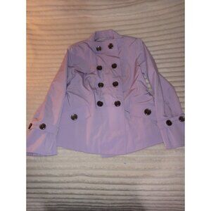 Croft and Barrow Purple Trench Coat Size Medium Women's Fall Winter Jacket